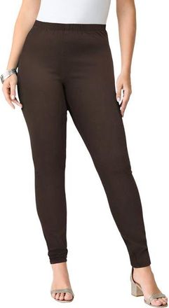 Roaman's Plus Size Comfort Stretch Slim Leg Jean in Chocolate at Nordstrom, Size 12