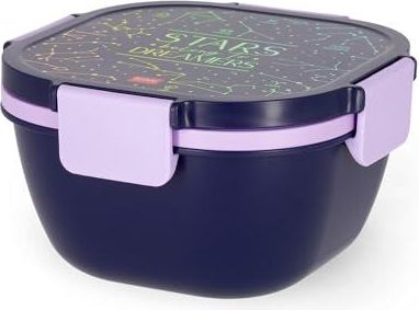 Legami Legami - Lunchbox, 1 Gabel und 1 Gewürzdose inklusive, luftdichte Lunchbox, auslaufsicher, Fassungsvermögen 1700 ml, Motiv: Stars, 19 x 10,7 x 19 cm ab 17,95 €