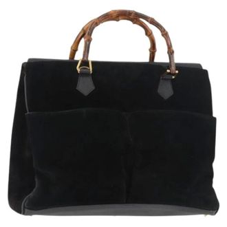 Gucci Pre-owned Handbags, female, Black, Size: ONE SIZE Pre-owned Vintage Tote Bag
