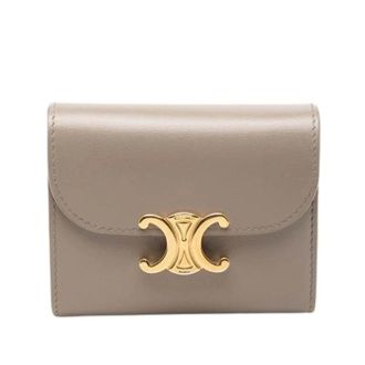 Celine Pre-owned Wallets, female, Gray, Size: ONE SIZE Pre-owned Small Leather Wallet