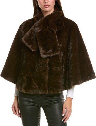 La Fiorentina Plush Cape With Scarf