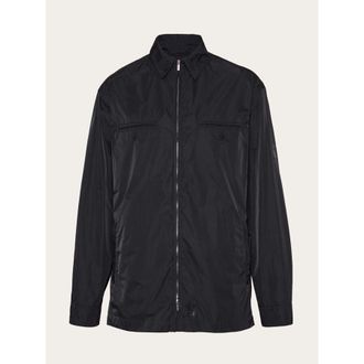 Ferragamo Logo Patch Polyester Windbreaker, Brand Size 48 (US Size 38)