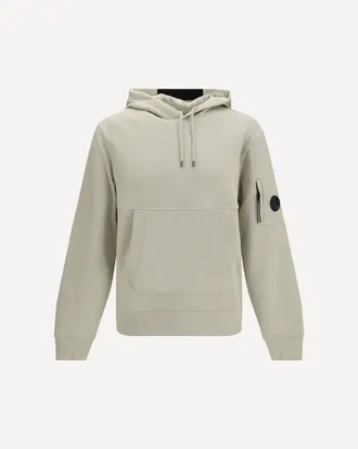 C.P. Company C. P. COMPANY Felpa con Cappuccio in fleece di cotone a trama diagonale Man L