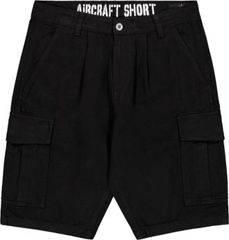Alpha Industries Shorts ALPHA INDUSTRIES Aircraft Short, Herren, Gr. 30, Normalgr&ouml;ssen, schwarz, Obermaterial: 100% Baumwolle; Futter: 100% Baumwolle, Hosen Shorts