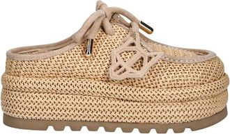 Naked Wolfe Blizzard Raffia Weave - Dames - Slip ons - Beige - 35 EU - Wol - Schoenen