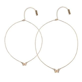 Hallmark Tear and Share Silver Tone Butterfly Pendant Necklaces in Gold at Nordstrom, Size 10.25