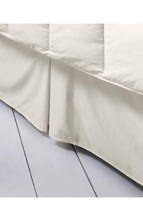Lands End 400 Thread Count Premium Supima Cotton No Iron Sateen Bedskirt in Ivory at Nordstrom, Size California King