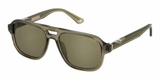 Police SPLL83 ORIGINS 61 0G61 Mens Sunglasses Green Size 56