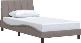 vidaXL Estructura De Cama Sin Colch&oacute;n Tela Gris Taupe 100x200 Cm Vidaxl