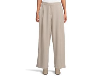 Eileen Fisher Lightweight Ponte Pleat Front Pant Womens Clothing Chalk : XL, Elastane/Polyamide/Tencel