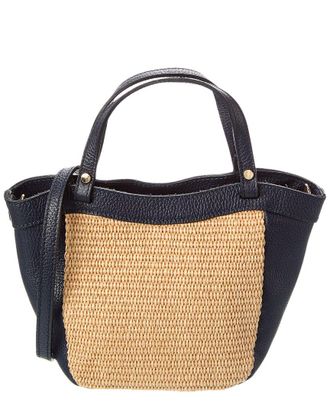 Persaman New York Odette Straw & Leather Tote
