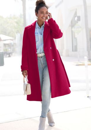 Lascana mit Bindeg&uuml;rtel, mit Reverskragen, eleganter Damenmantel