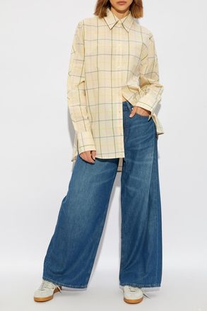 Toteme Plaid Pattern Shirt, Womens, Beige