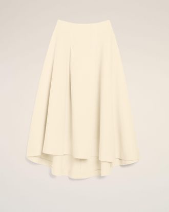 Ami White A-line cotton and linen skirt White - 32 - for Women