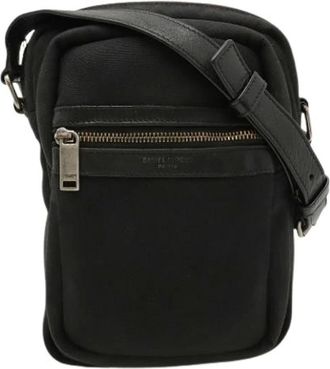 Saint Laurent Vintage, unisex, Zwart, ONE Size, Pre-owned Canvas Schoudertas