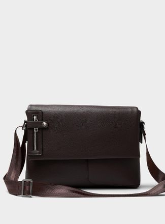 Le 31 Mens Asymmetric-pocket messenger bag