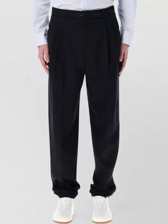 Saint Laurent tailored pleat front formal trousers belt loops