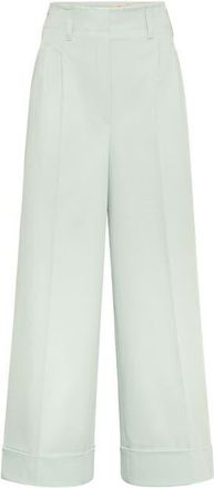 Maison Common Wide Leg Cuffed Trousers in Mint at Nordstrom, Size 36