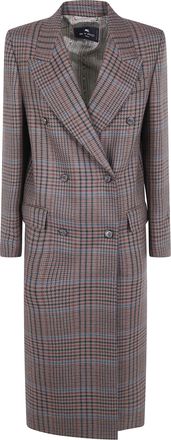 Etro Coat Long Double Breasted Wraa003299tq218 S9890