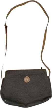 Fendi Pre-owned Leren Crossbodytas - Dames - Vintage Schoudertas - Grijs - ONE Size - Leer - Vintage