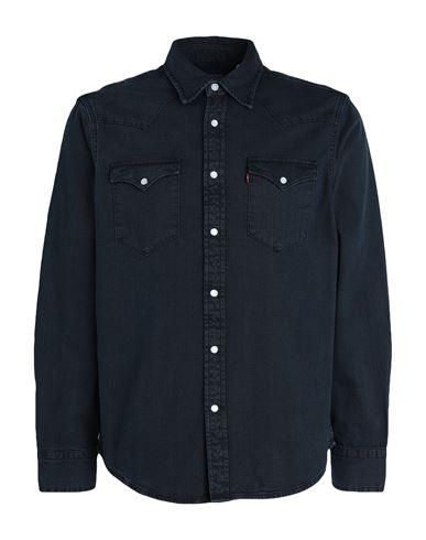 Chemise Old Navy Homme Stretch Bleu Marine Coupe Slim, Manches Longues, Boutonnage, Taille XL