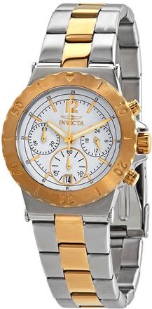 Invicta Specialty Chronograph White Dial Two-tone Ladies Watch 14855