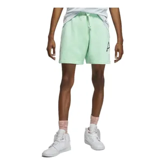 Nike Jordan Mens Air Jordan Solid Color Logo Knit Shorts Green DM1871-379