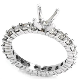 Pompeii3 1 1/2ct VS Diamond Eternity Ring Engagement Setting 14K Size Selectable