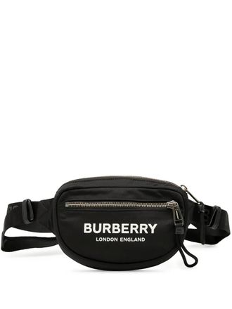 Burberry 2018-2025 Nylon Logo Cannon belt bag - Black