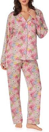 Bedhead Pajamas Floral Print Long Sleeve Cotton Jersey Pajamas in Mauvey at Nordstrom Rack, Size X-Large