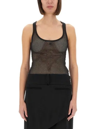 Courr&egrave;ges Lightweight Mesh Tank Top Crafted