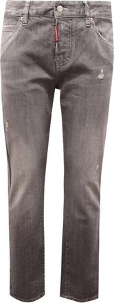 Dsquared2 Grijze Denim Broek Cool Girl Jeans - Dames - Slim Fit Jeans - Grijs - XS - Denim - Jeans