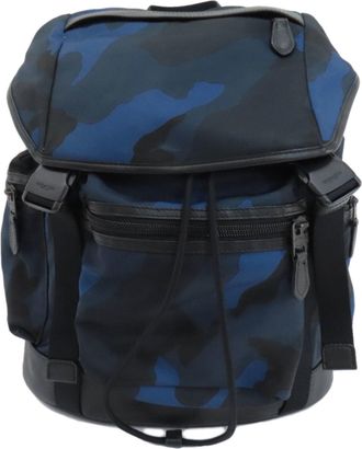 Coach Black Blue Nylon Backpack (Pre-Owned)
