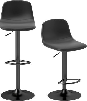 HOMCOM Taburetes de bar 40.5x44x104 cm negro