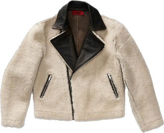 424 Giacca in shearling con rifinitura in pelle - Toni neutri