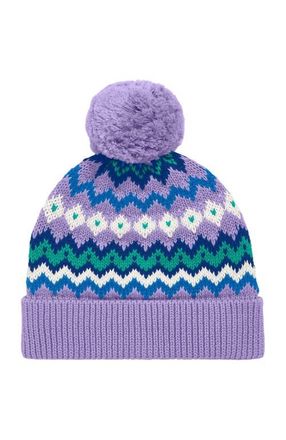 primary Baby Fair Isle Beanie in Iris Fair Isle at Nordstrom, Size 12-24 M
