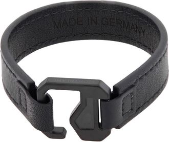 Montblanc Extreme Black Leather Bracelet, Size 60