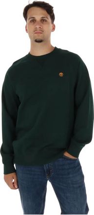 Timberland Ronde Hals Sweatshirt - Heren - Sweatshirts - Groen - S - Katoen - Hoodies & sweatvesten