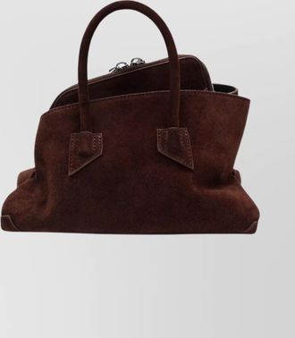 The Attico mini bag with structured shape and suede finish