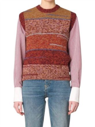 Vanessa Bruno Fleming Crew-Neck Vest In Multi
