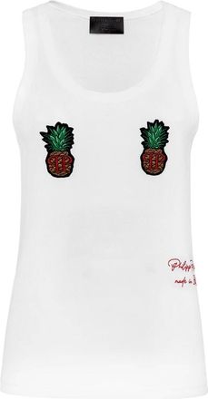 Philipp Plein Tops, Dames, Wit, S, Sleeveless Tops