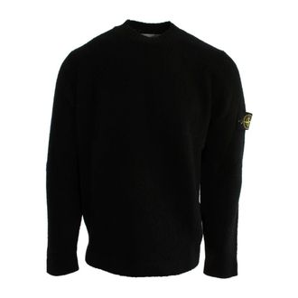 Stone Island Round-neck Knitwear, male, Black, Size: M Round-neck Knitwear
