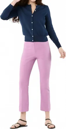 Ann Mashburn Faye Flare Cropped Pant In Orchid