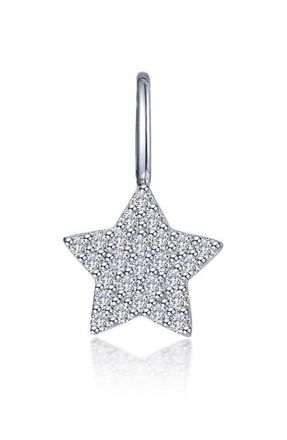 Lafonn Star Pav&eacute; Simulated Diamond Charm in Silver at Nordstrom