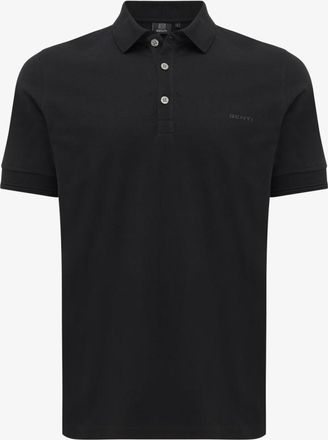 Genti Polo met 3 knopen | Zwart