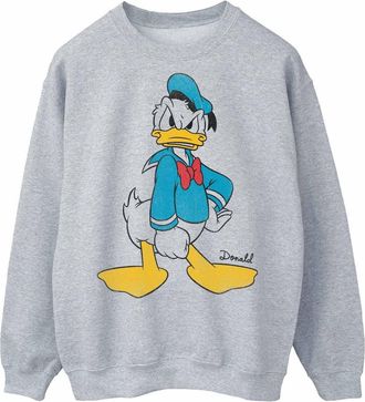 Disney Heren Boos Donald Duck Sweatshirt (Sportgrijs)