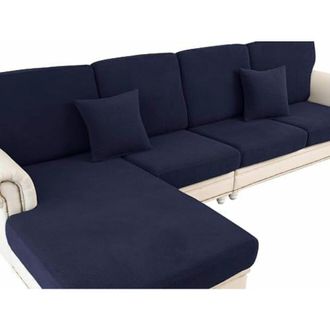 OEM Funda El&aacute;stica Para Coj&iacute;n De Sof&aacute;, Para Asientos O Respaldos - Azul Marino, Compatible Con La Mayor&iacute;a De Sof&aacute;s Y Sillones