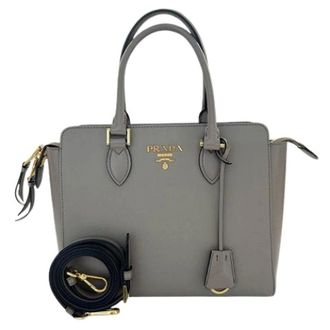 Prada Pre-owned Handbags, female, Gray, Size: ONE SIZE Pre-owned Vintage Shoulder Bag
