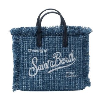 MC2 Saint Barth Vanity Mini Tweed - Bags - Mujer - Azul - ONE SIZE