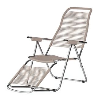 Fiam Liegestuhl Spaghetti, Gestell Aluminium / Bespannung taupe